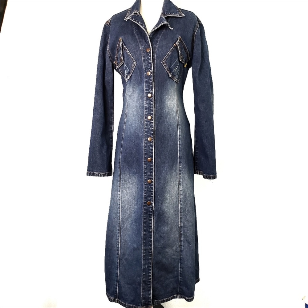 Hotbox Jeans Denim Midi Dress Size Medium